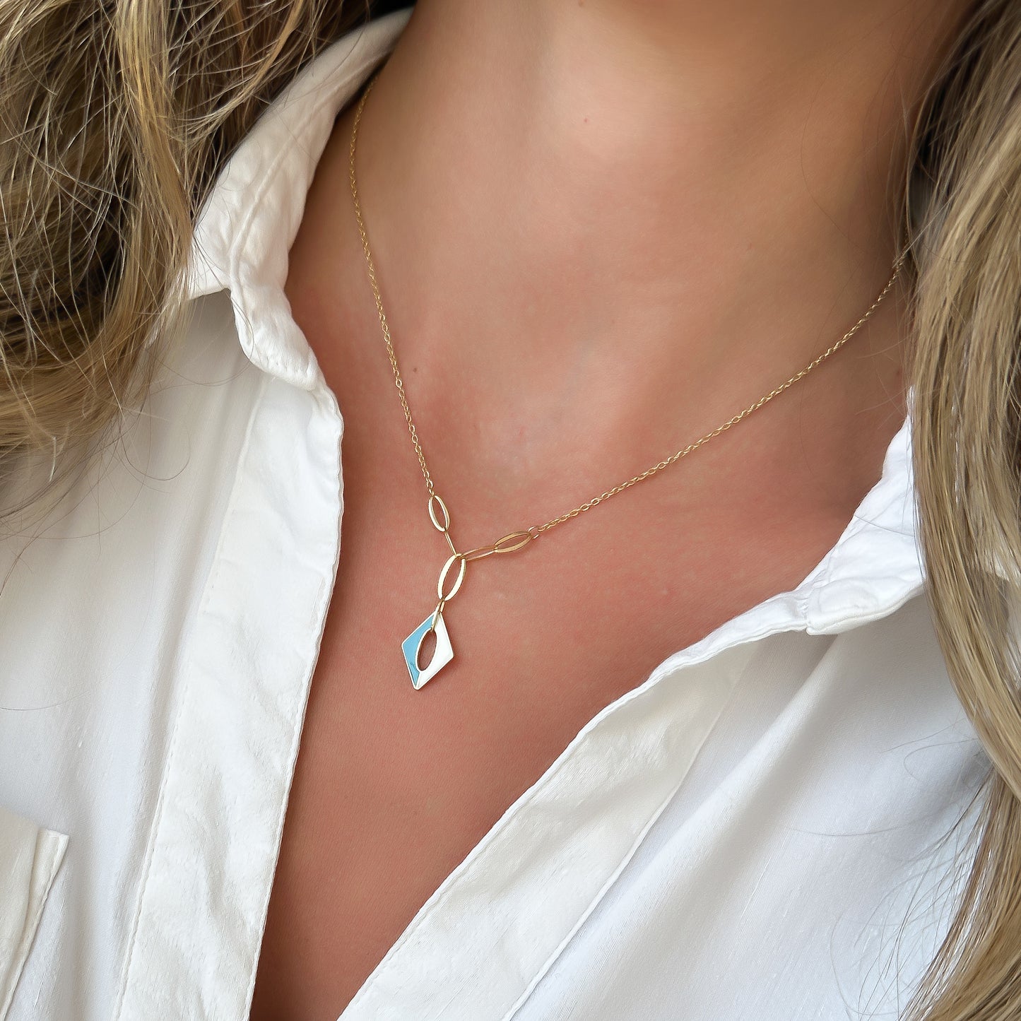 Enamel 2 colors necklace
